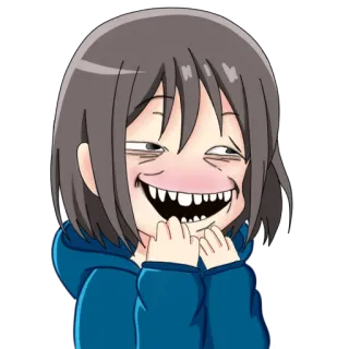 😀 sticker, dessin animé, animé, drôle, expression whatsapp sticker