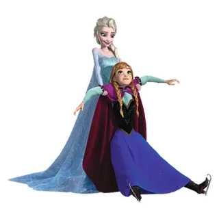 👯‍♀️ Anna Frozen Frozen, Anna, Elsa, Disney, cartoon, movie whatsapp sticker