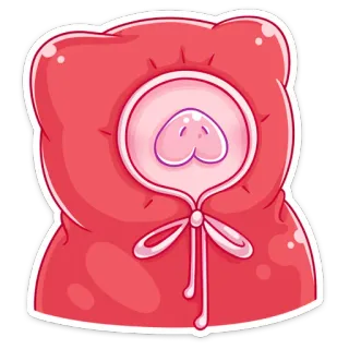 🐽 animal, cerdo, lindo, pegatina, dibujos animados, rosa telegram sticker