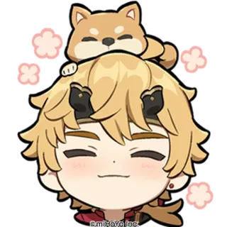 🎭 Thoma Genshin Impact Anime, Hund, Genshin Impact, Thoma, Süß whatsapp sticker