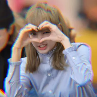 🐙 Lisa (Blackpink) kpop, herz, geste, sänger, lisa, blackpink telegram sticker