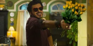 💐 homem, flores, óculos de sol, interior telegram sticker