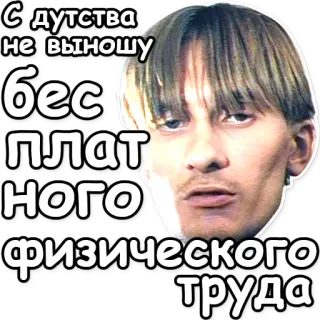 👦 С Дутства не выношу без Платного физического труда telegram sticker