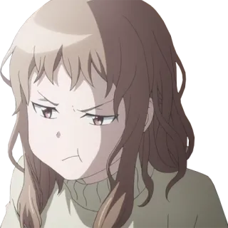 😤 Anime, Mädchen, wütend, Ausdruck, süß whatsapp sticker