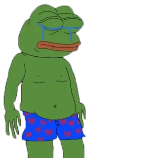 😭 Pepe the Frog Pepe Żaba, Meme, smutny, płaczący, żaba, postać telegram sticker