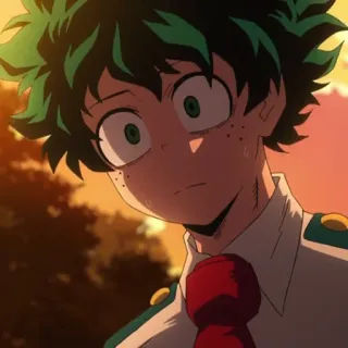 🥦 Izuku Midoriya My Hero Academia anime, manga, my hero academia, izuku midoriya, deku, character, cartoon telegram sticker