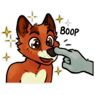 👈 Boop raposa, animal, desenho animado, boop, fofo, adesivo whatsapp sticker