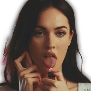 🔥 Megan Fox Schauspielerin, Model, Frau, Zunge, Feuerzeug telegram sticker