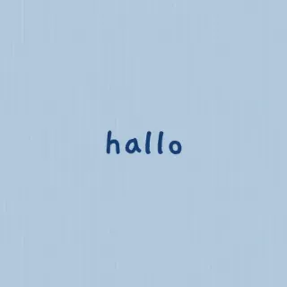 ✨ hallo saludo, hola, alemán, texto, minimalista, simple whatsapp sticker