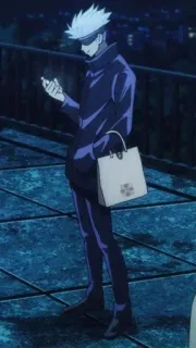 😒 Gojo Satoru Jujutsu Kaisen Аниме, Годжо Сатору, Магическая битва, Персонаж, Манга whatsapp sticker