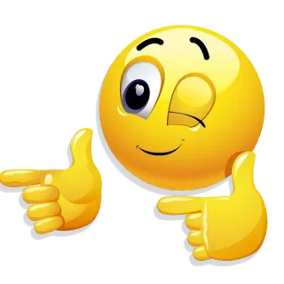 😉 Emoji, Apontando, Piscando, Amarelo, Sorriso telegram sticker