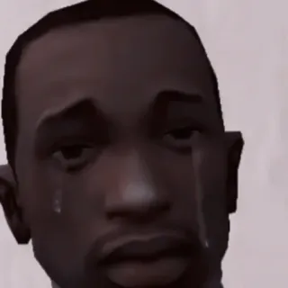🥞 Carl Johnson Grand Theft Auto: San Andreas CJ, Carl Johnson, Grand Theft Auto, GTA, San Andreas, gra, płacz telegram sticker