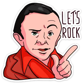 🤘 LET'S ROCK Rock, Let's Rock, Música, Entretenimiento, Dibujo animado, Retrato whatsapp sticker