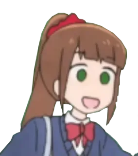 😀 anime, girl, cartoon, school uniform, smile, cute telegram sticker