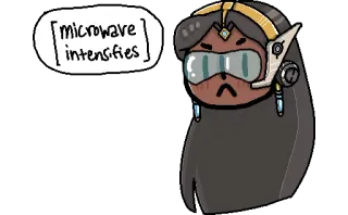 🔥 microwave intensifies Мультфильм, Рисунок, Микроволновка, Усиливается whatsapp sticker