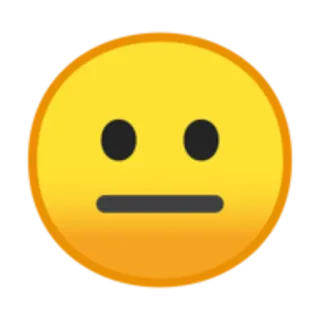 😐 emoji, expressionless, neutral, face, yellow telegram sticker