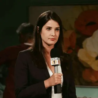 🍕 Robin Scherbatsky How I Met Your Mother chương trình TV, micro, phóng viên, phụ nữ, Robin Scherbatsky, How I Met Your Mother telegram sticker