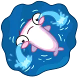 😭 płacz, ryba, smutny, kreskówka, woda telegram sticker