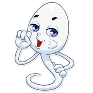 💋 Sperma, Cartoon, Figur, Lustig, Humor, Emoji telegram sticker