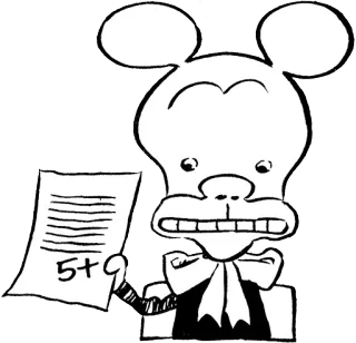 🤓 5+ dibujo animado, personaje, ratón, dibujo, pegatina, ilustración telegram sticker