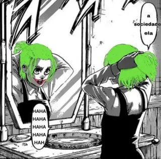 🤡 HAHA
A sociedade
ela haha, society, joker, clown, attack on titan, aot whatsapp sticker