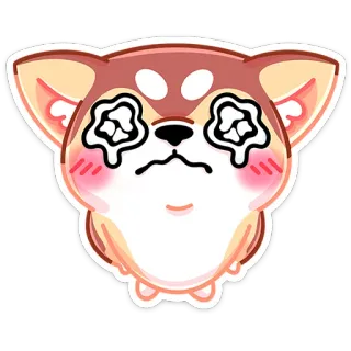 🐕 개, 울음, 슬픈, 강아지, 귀여운, 이모지, 스티커 telegram sticker