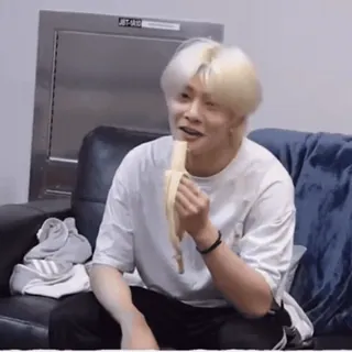 🍌 人, 香蕉, 食物, 吃 telegram sticker
