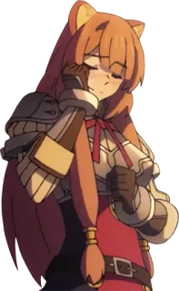 🤗 Raphtalia Rising of the Shield Hero Anime, Raphtalia, Rising of the Shield Hero, Tanuki, carino, orecchio telegram sticker