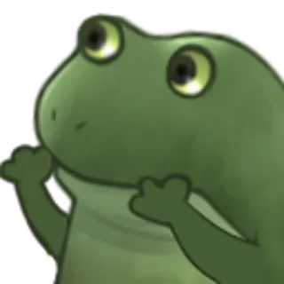 🙌 rana, animal, verde, lindo, dibujos animados whatsapp sticker