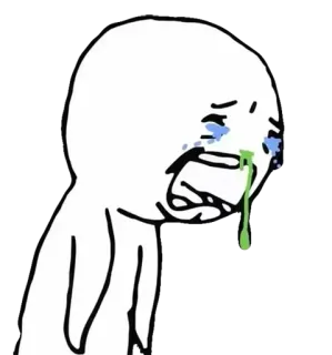 😓 khóc, buồn, meme, nước mắt, cảm xúc whatsapp sticker