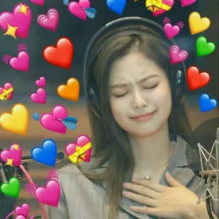 😌 爱心, 爱, 可爱, 女人, 音乐, 歌手 whatsapp sticker