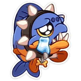 😭 ปลา, การ์ตูน, ตลก, สติกเกอร์ telegram sticker