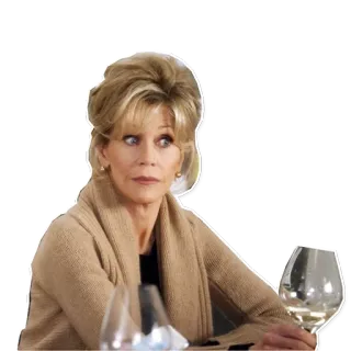 🍸 Jane Fonda aktorka, portret, blondynka, kobieta, osoba telegram sticker