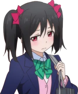 😒 Nico Yazawa Love Live! อนิเมะ, นักเรียนหญิง, น่ารัก, ตัวละคร, คาวาอิ, อนิเมชั่นญี่ปุ่น telegram sticker
