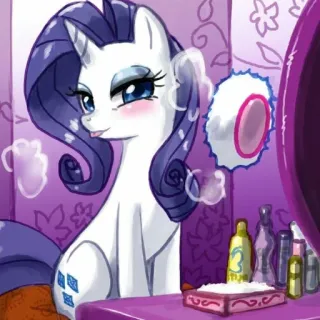 💎 Rarity My Little Pony Пони, Макияж, Мультфильм, Мода, Красота telegram sticker