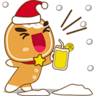 🍹 kue jahe, natal, liburan, minuman, kartun, imut telegram sticker