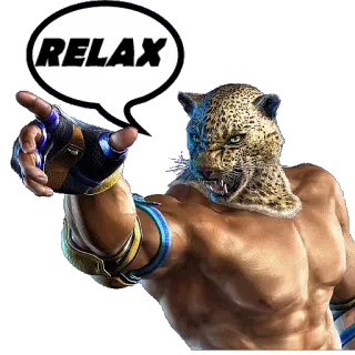 👈 RELAX santai, macan tutul, hewan, gelembung ucapan telegram sticker