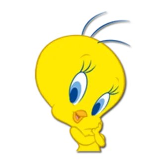☺️ Tweety Bird Tweety, kreskówka, Warner Bros, animacja, ptak, żółty telegram sticker