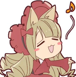 🎤 Anime, süß, Mädchen, Cartoon, kawaii, fröhlich, munter telegram sticker