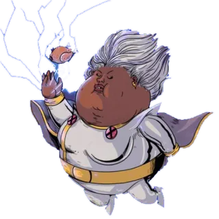 🍔 Storm X-Men Storm, X-Men, superhero, cuaca, mutan, komik whatsapp sticker