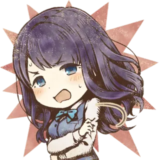 😝 anime, girl, cute, chibi, cartoon, manga telegram sticker