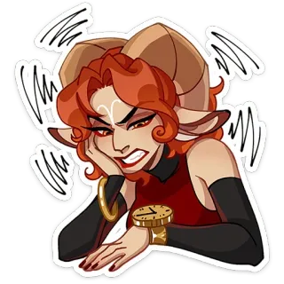 😠 ใจร้อน, รอ, เขา, ผู้หญิง, ตัวละคร, เบื่อ, การ์ตูน telegram sticker