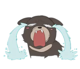 😭 crying, bear, sad, emotion, cartoon telegram sticker