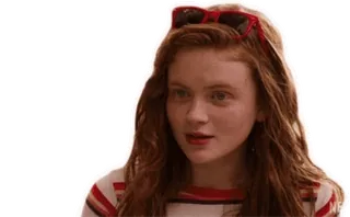 😮 Max Mayfield Stranger Things Max Mayfield, Stranger Things, Sadie Sink, potret, rambut merah whatsapp sticker