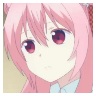 🗝 anime, dziewczyna, różowe włosy, słodkie, manga, kawaii, kreskówka whatsapp sticker