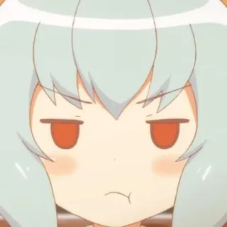 😠 Anime, Manga, Dibujos animados, Lindo, Enojado, Ceño fruncido telegram sticker