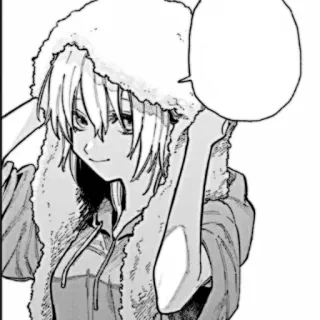🎧 Anime, Manga, Personnage, Illustration, Mignon, Hiver, Capuche telegram sticker