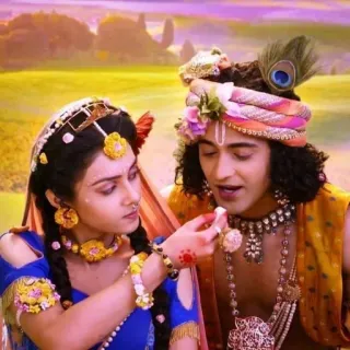 🙊 Radha Krishna Hinduism, Radha, Krishna, Hindu deities, Indian culture, divine love telegram sticker