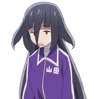 🤤 山田 アニメ, 女の子, 日本人, キャラクター, 悲しい telegram sticker