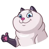 👍 mèo, động vật, thích, dễ thương, nhãn dán whatsapp sticker